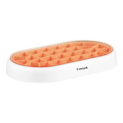 S10001 28 Grid Silicone Soft Bottom Refrigerator Frozen Ice Cube Mold(Orange)