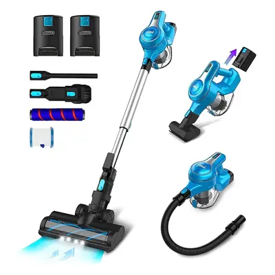 INSE S6P Pro Cordless Vacuum Cleaner: 28Kpa, 300W, 10-in-1, 2 Batteries, 90min Runtime, Ideal fo