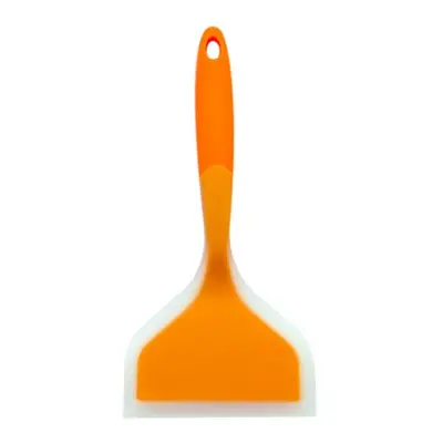 Silicone Nonstick Spatula Wide Mouth Steak Pizza Spatula Kitchen Tool(Orange + Orange)