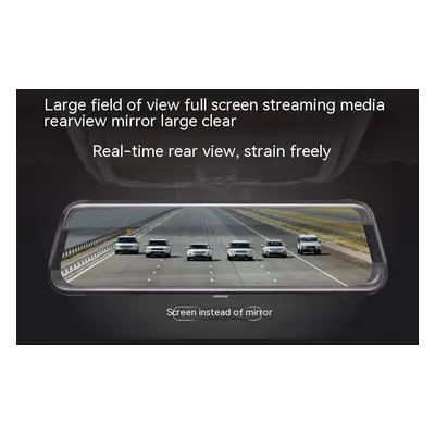 Streaming Media Car Recorder Full Screen Rearview Mirror Recorder HD 10-inch Touch Screen Dual R