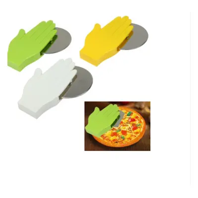 Fashion Palm Shape Stainless Steel Blade Pizza Cake Cutting Device (Random Color Delivery)