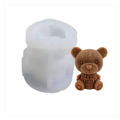 Cartoon milk tea coffee Bear ice cube silicone mold Aromatherapy candle plaster drip mold, speci