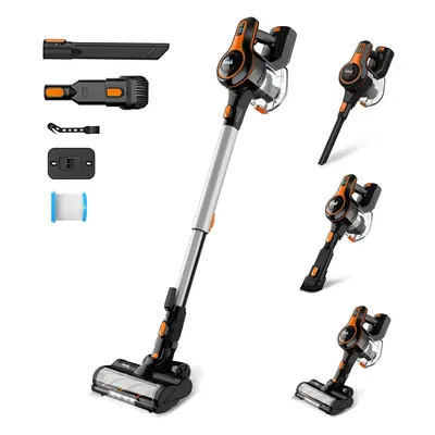 INSE S610 Cordless Vacuum Cleaner: 6-in-1, 25Kpa Power, 300W, 45min Runtime, Lightweight, Ideal 