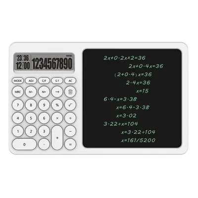 Office Calculator LCD Handwriting Board With Stand(White)