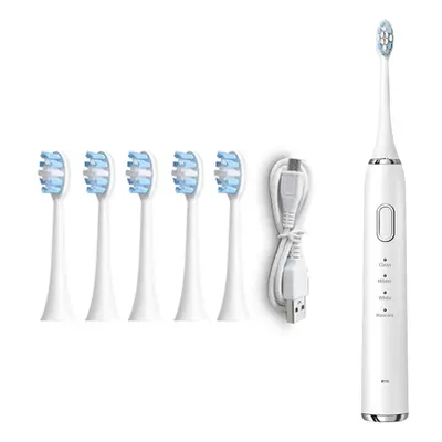 Original Lenovo B002.1-C2 USB rechargeable wireless sound wave electric toothbrush with 5 antiba