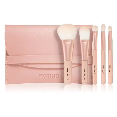 Notino Pastel Collection Travel brush set with pouch Utazó ecsetkészlet táskával