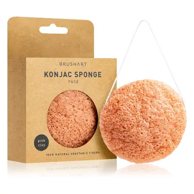 BrushArt Home Salon Konjac sponge gyengéd hámlasztó szivacs az arcra Pink Clay