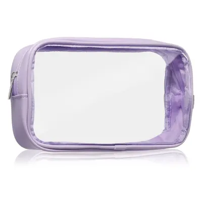 Notino Travel Collection Medium Clear Organizer átlátszó kozmetikai táska Purple 24x12,5x5 cm