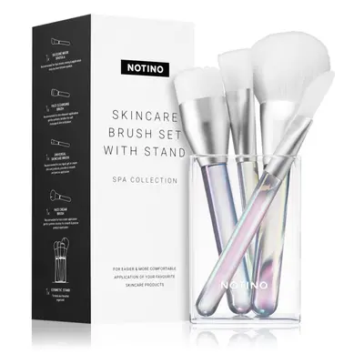 Notino Spa Collection Skincare brush set with stand arcápoló ecsetszett