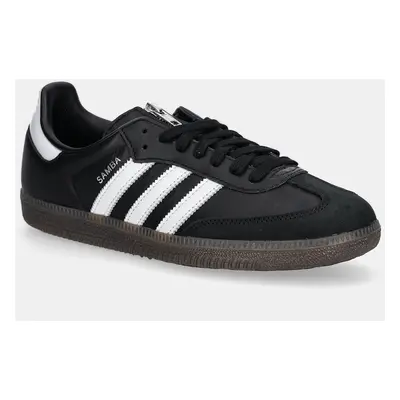 adidas Originals bőr sportcipő Samba OG fekete, JQ8835