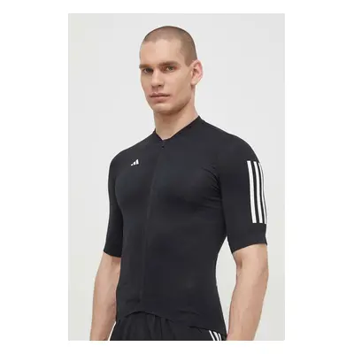 adidas Performance kerékpáros póló fekete, nyomott mintás, IR7933