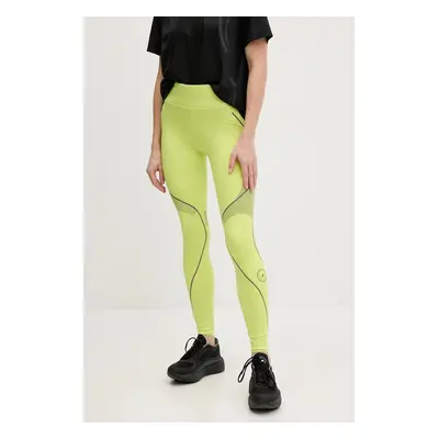 adidas by Stella McCartney edzős legging TruePace zöld, nyomott mintás, JJ0132