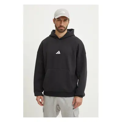 adidas felső Future Icons fekete, férfi, sima, kapucnis, JD4954