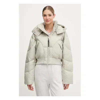 adidas by Stella McCartney rövid kabát ASMC Crop bézs, téli, oversize, KA0645