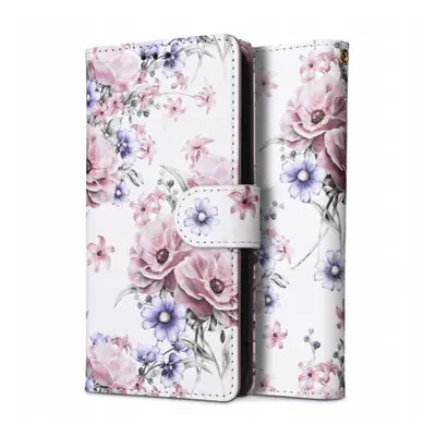 Tech-Protect Wallet könyv tok Xiaomi Redmi Note 12 4G, blossom flower