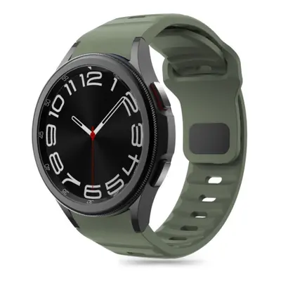 Tech-Protect Silicone Line szíj Samsung Galaxy Watch 4 / 5 / 5 Pro / 6 / 7 / FE, olive