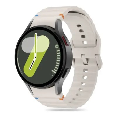 Tech-Protect Silicone Sport szíj Samsung Galaxy Watch 4 / 5 / 5 Pro / 6 / 7 / FE, starlight