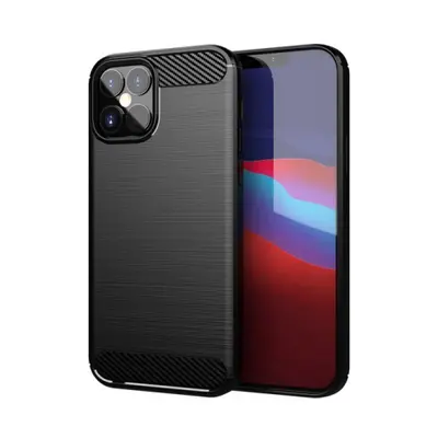 MG Carbon Case Flexible szilikon tok iPhone 12 Pro Max, fekete