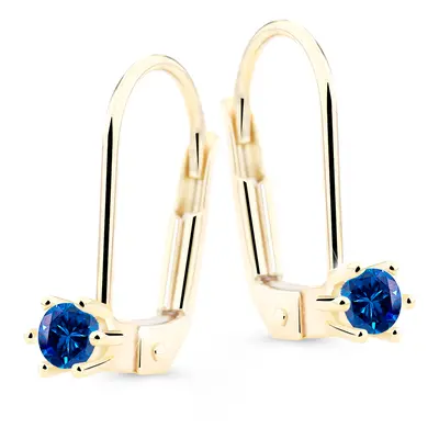 Cutie Diamonds Gyönyörű sárga arany lógó fülbevaló zafírral DZ8012-55-SF-X-1