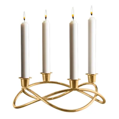 Karácsonyi gyertyatartó / Adventi koszorú, arany - Georg Jensen