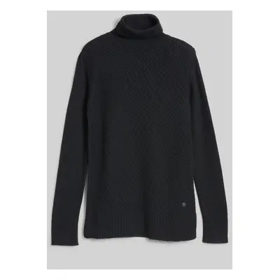 Garbó Woolrich Diagonal Stitch Turtleneck Black