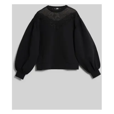 Melegítő Felső Karl Lagerfeld Fan Lace Sweatshirt Black