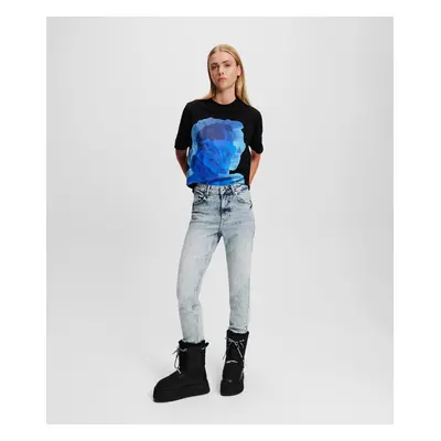 Farmer Karl Lagerfeld Jeans Klj Hr Tapered Denim Visual Acid Mid Blue