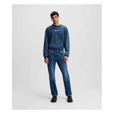 Farmer Karl Lagerfeld Jeans Klj Straight Denim Visual Washed Dark Blue