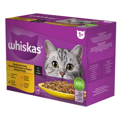 Whiskas alutasak pack eledel macskák részére szárnyas válogatásban ízesítéssel x (12 x g)