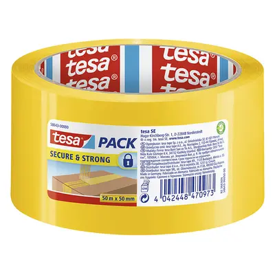 tesa BiztonsĂˇgi lezĂˇrĂłszalag, tesapackÂ® secure & strong, cs. e. tekercs, sĂˇrga, szalagszĂ©l