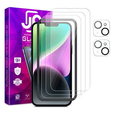 JP Mega Pack edzett üveg, üveg telefononként applikátorral + üveg lencsénként, iPhone