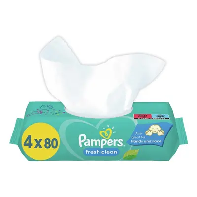 PAMPERS Fresh Clean Nedves törlőkendők 4x80 db