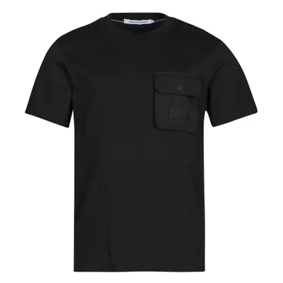 Calvin Klein Jeans MIX MEDIA POCKET TEE Rövid ujjú pólók Fekete