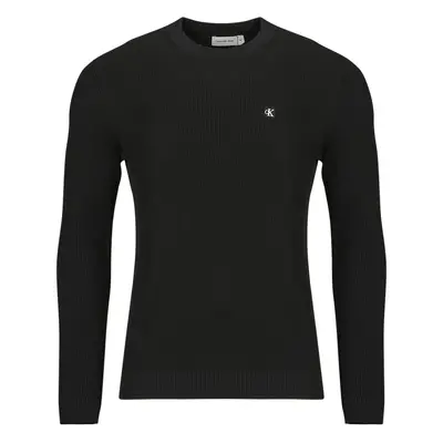 Calvin Klein Jeans CK EMBRO BADGE SWEATER Pulóverek Fekete