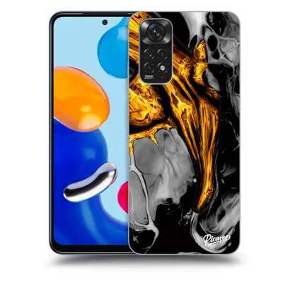 Fekete szilikon tok az alábbi mobiltelefonokra Xiaomi Redmi Note 11S 4G - Black Gold