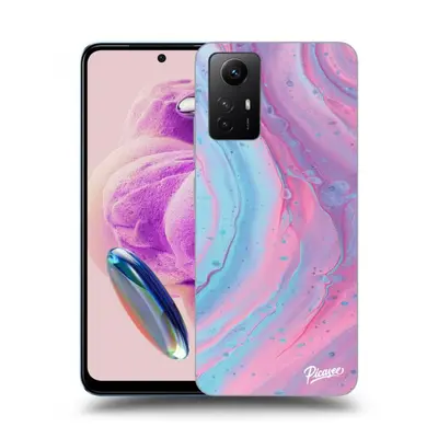 Fekete szilikon tok az alábbi mobiltelefonokra Xiaomi Redmi Note 12S - Pink liquid