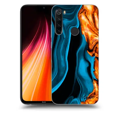 Átlátszó szilikon tok az alábbi mobiltelefonokra Xiaomi Redmi Note 8T - Gold blue