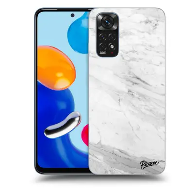 Fekete szilikon tok az alábbi mobiltelefonokra Xiaomi Redmi Note - White marble