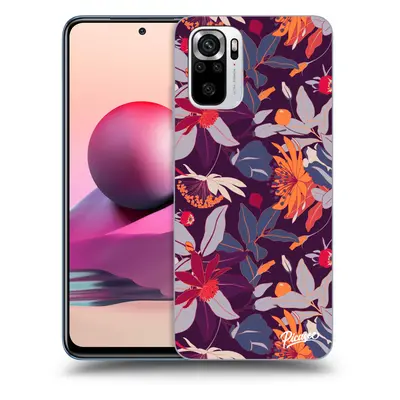 Fekete szilikon tok az alábbi mobiltelefonokra Xiaomi Redmi Note 10S - Purple Leaf