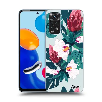 Fekete szilikon tok az alábbi mobiltelefonokra Xiaomi Redmi Note 11S 4G - Rhododendron