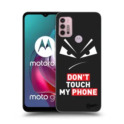 Fekete szilikon tok az alábbi mobiltelefonokra Motorola Moto G30 - Evil Eye - Transparent