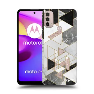 Fekete szilikon tok az alábbi mobiltelefonokra Motorola Moto E40 - Light geometry