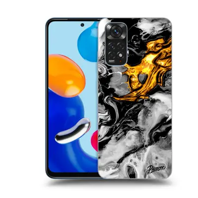 Átlátszó szilikon tok az alábbi mobiltelefonokra Xiaomi Redmi Note 11S 4G - Black Gold