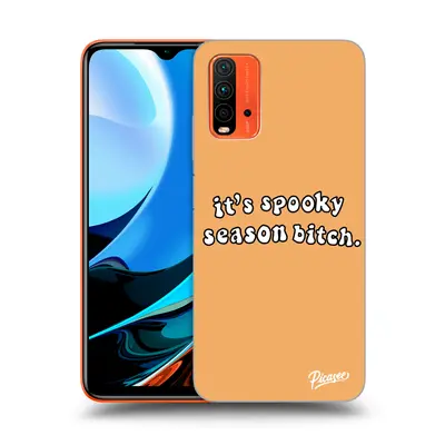 Fekete szilikon tok az alábbi mobiltelefonokra Xiaomi Redmi 9T - Spooky season