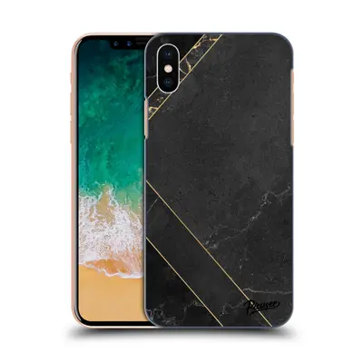 Fekete szilikon tok az alábbi mobiltelefonokra Apple iPhone X/XS - Black tile