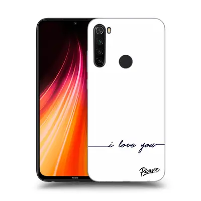 Fekete szilikon tok az alábbi mobiltelefonokra Xiaomi Redmi Note 8T - I love you