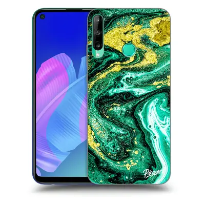 Fekete szilikon tok az alábbi mobiltelefonokra Huawei P40 Lite E - Green Gold