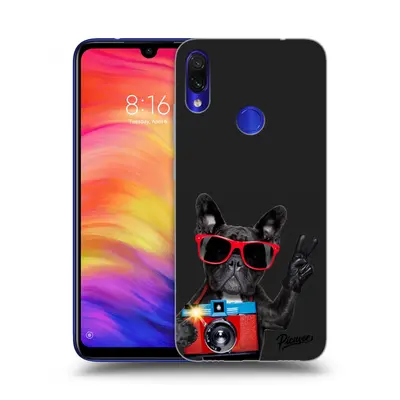 Fekete szilikon tok az alábbi mobiltelefonokra Xiaomi Redmi Note - French Bulldog