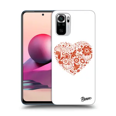 Fekete szilikon tok az alábbi mobiltelefonokra Xiaomi Redmi Note 10S - Big heart