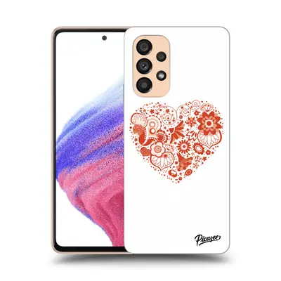 Átlátszó szilikon tok az alábbi mobiltelefonokra Samsung Galaxy A53 5G - Big heart